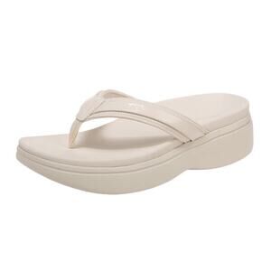 VIONIC Women's High Tide II Cream Leather Orthopedic Sandals Size 9
